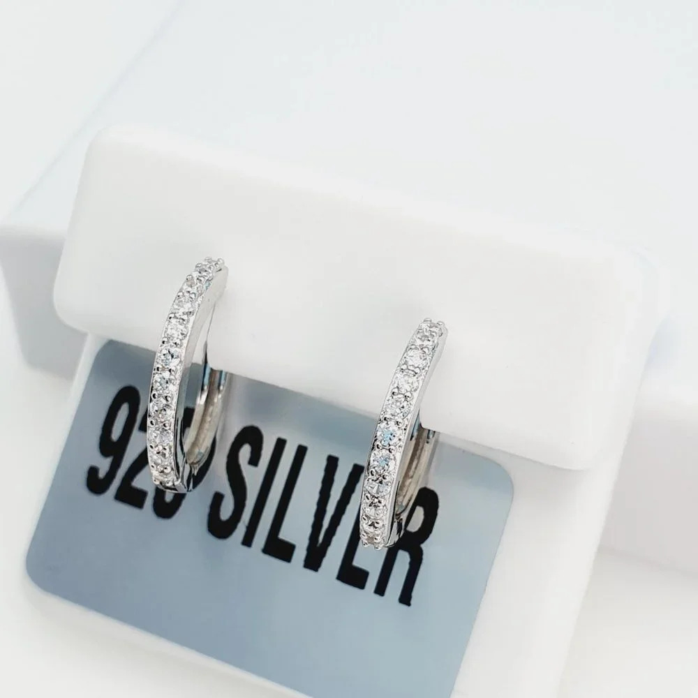 "925 Sterling Silver Cubic Zirconia Earrings, U19254900 - Picture 2 of 10